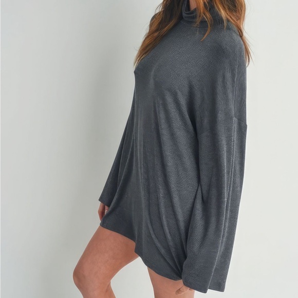 Bell Sleeve Turtle Neck Dress - Picture 5 of 7